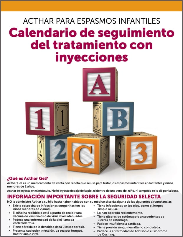 Get the IS injection treatment tracker calendar (Spanish)