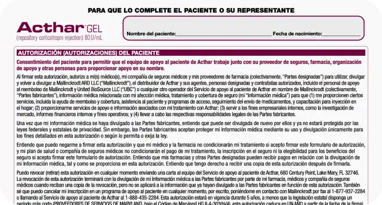 Obtenga el formulario de consentimiento del paciente