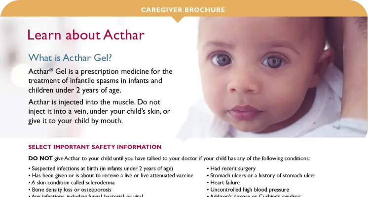 Acthar Gel: IS Caregiver brochure