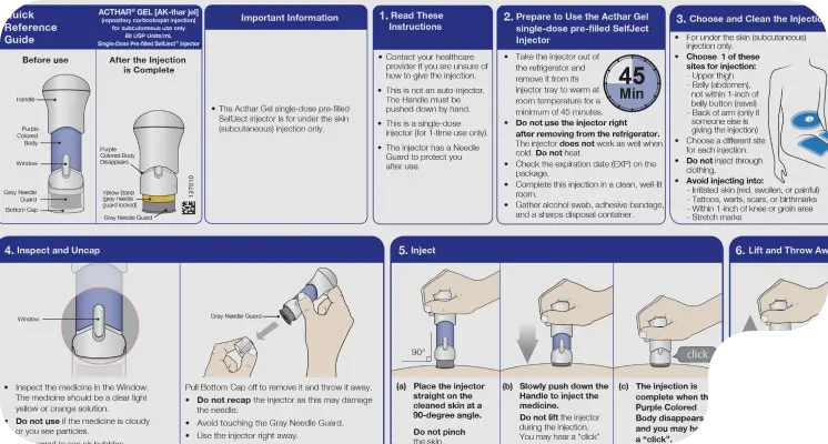 Quick Reference Guide for SelfJect 80 units